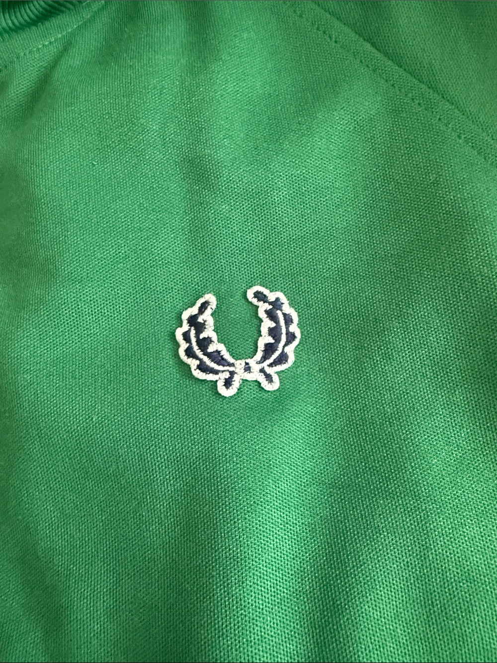 Fred Perry Green Track VTG Jacket with White Laurel Taping Sz L - Picture 4 of 14